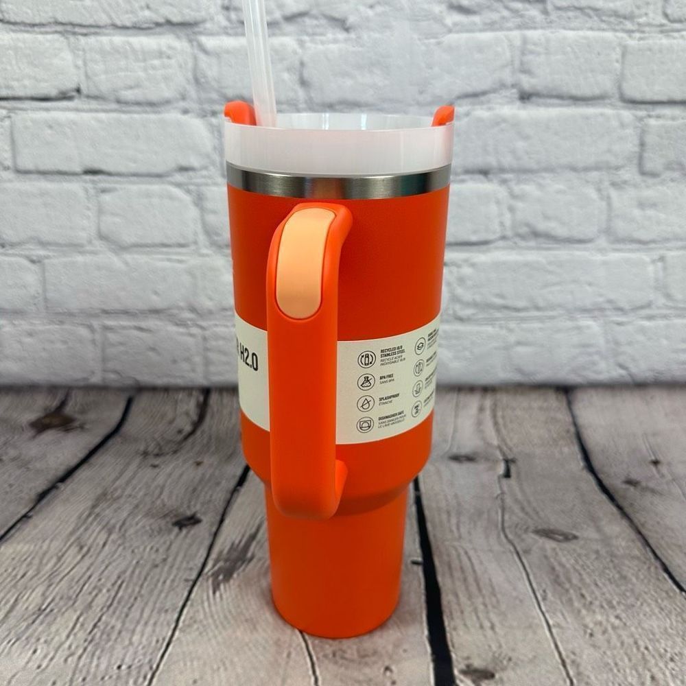 NWT Stanley Flowstate Quencher H2.O Tumbler 40 Oz Adventure Series NEW Tigerlily - Picture 2 of 6